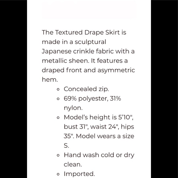 Vince Textured Drape Midi Skirt $295 NWT Size 6 - Picture 7 of 7